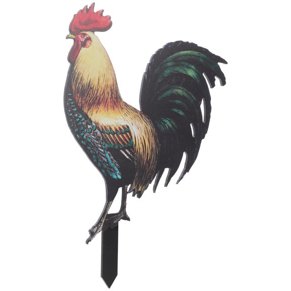 OUNONA Sculpture Simulated Rooster Decoration Lifelike Rooster Decoration 24.5x18cm
