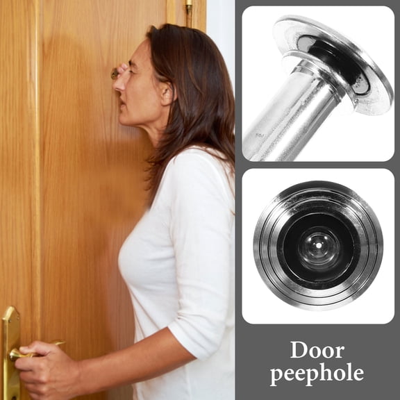 OUNONA Security Peephole Iron Round Door Viewer Privacy Protection Home Security 1Set