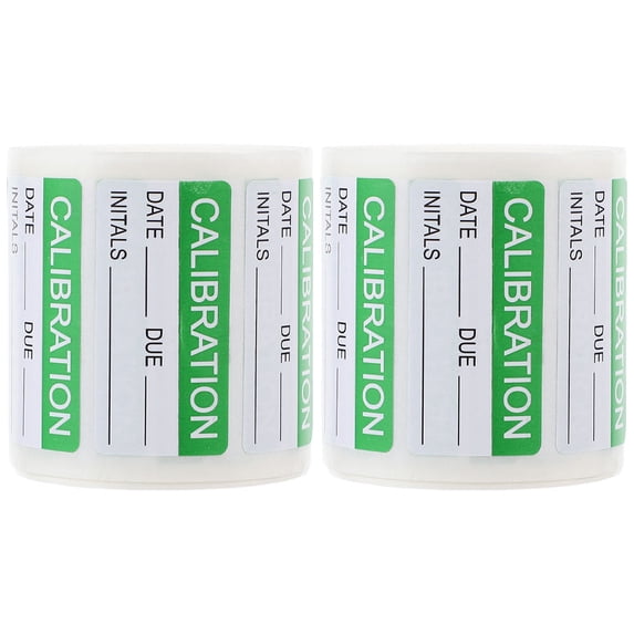 OUNONA Green Self-Adhesive Calibration Stickers for Quality Control, Maintenance with Writable , and Easy to Use