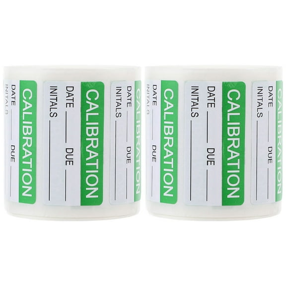 OUNONA Self Adhesive Green Calibration Stickers for Quality Control and Maintenance with Writable Surface