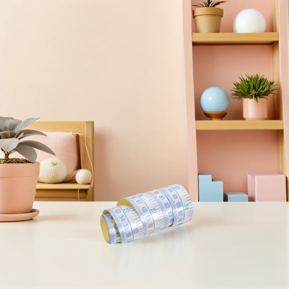 OUNONA Peel and Stick Measuring Tape with Adhesive Backing for Easy Wall, Table, and Installation
