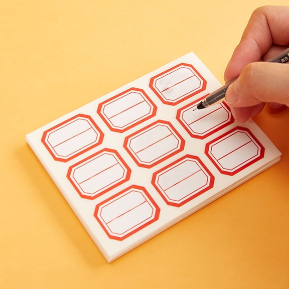 OUNONA 12 Sheets Plain Sticker Label for Organization Tool Simple Design Paper for School Use Home Office