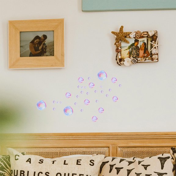 OUNONA Self Adhesive Water Bubble Wall Decal for Bathroom with Ocean Bubble Pattern