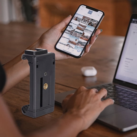 OUNONA Universal with 1/4 Inch Port, ABS Phone Holder and Gimbal Mount for Streaming, Vlogging, and Photography