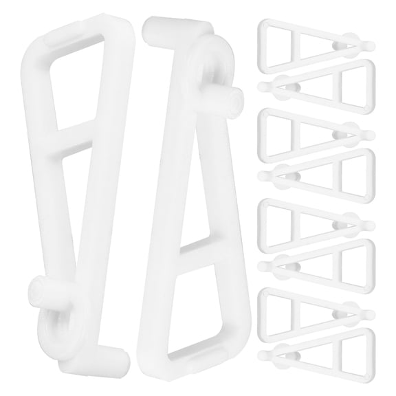 OUNONA 10Pcs Heavy Duty White Plastic Brackets for Floating Shelves and Wardrobe Dividers