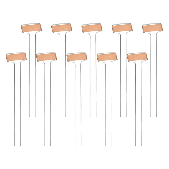 OUNONA Set of 10 Weatherproof Copper Plant Labels Garden Stakes for Vegetable and Herb Marking Outdoor Use