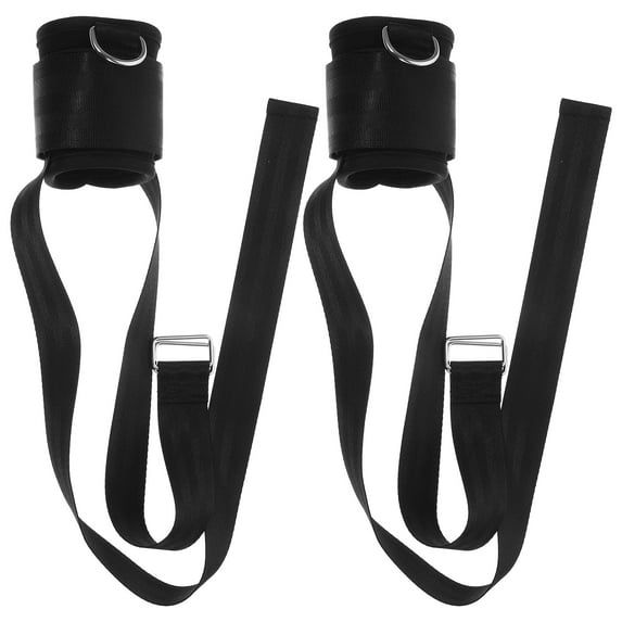OUNONA Set of 2 Adjustable Ankle Straps for Cable Machines, Fitness Accessories with Buckle for Gym Workouts