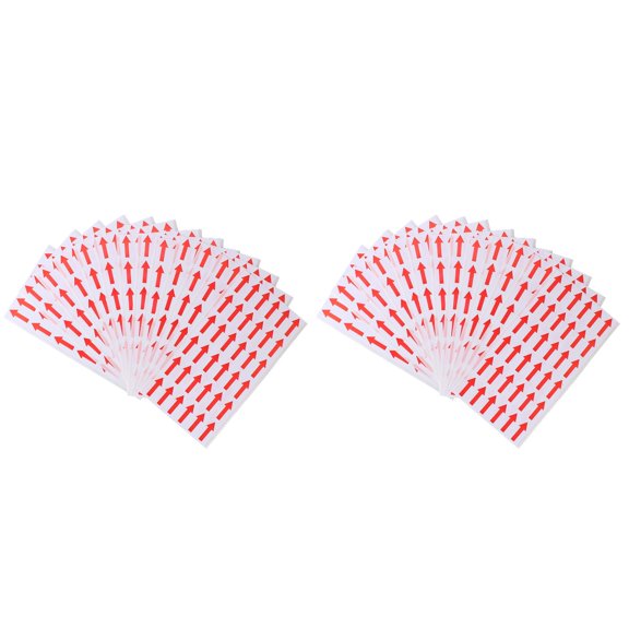 OUNONA Set of 2 Arrow Label Sticker Upward Floor Stickers Moving Red