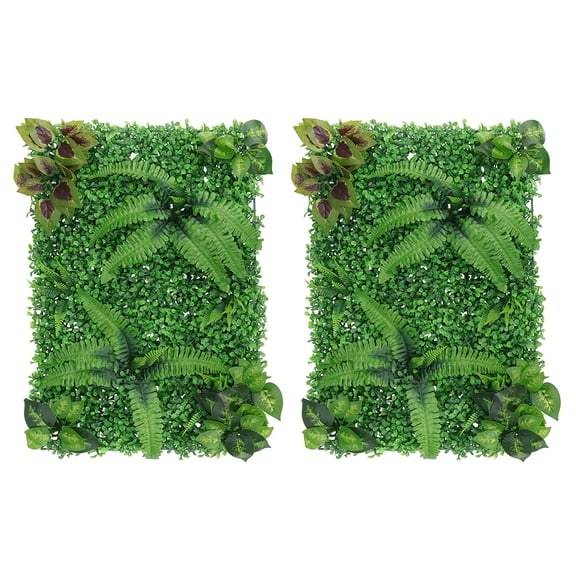 OUNONA Set of 2 Artificial Hedge Plant Panels for Privacy Fence Screening, Greenery Wall Decor, Outdoor and Indoor Backdrop