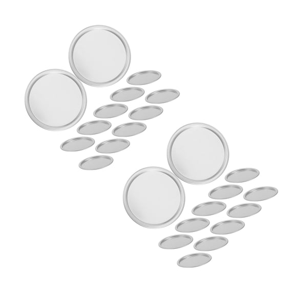 OUNONA Set of 2 Canning Jar Lids Wide Mouth Mason Accessories Silver