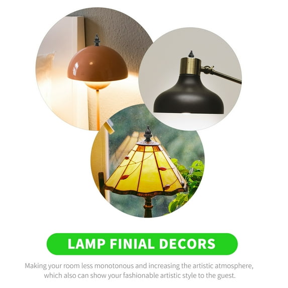 OUNONA Set of 2 Modern Table Lamp Finials, Simple Creative Light Accessories for Home Decor, Replacement Parts for Lamps