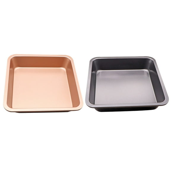 OUNONA Set of 2 Non-Stick Carbon Steel Toast Molds for Baking, Golden and Black Colors, Kitchen Bakeware for Home Use