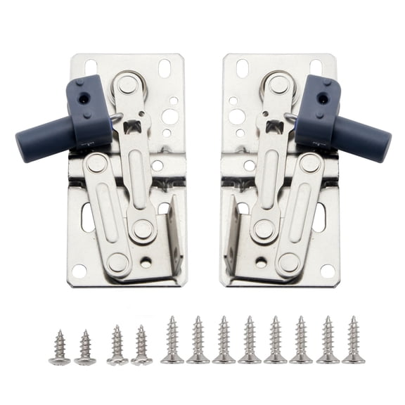 OUNONA 2-Pack Tip Out Tray Hinges with 45 Soft Close, Spring Loaded Drop Down Cabinet Door Buffers for Kitchen and Bookcase Cabinets