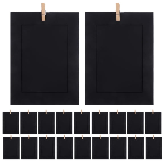 OUNONA Set of 20 Minimalist Picture Frames for Single Photos, Wall and Desk Photo Holders, Home and Office Decor