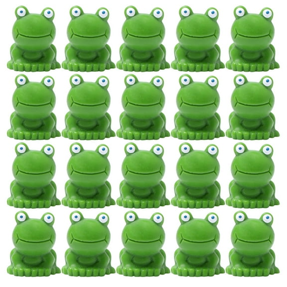 OUNONA Set of 30 Mini Simulation Frogs for Reptile Terrariums, Resin Animal Decorations for Landscaping and Aquarium