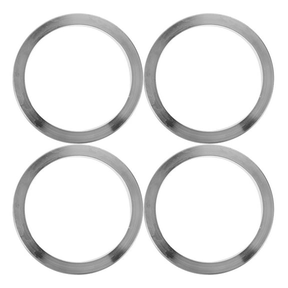 OUNONA 4Pcs Durable Aluminum Hub Spacer Rings for Car Wheel Center Bore Adapter in Plated Silver
