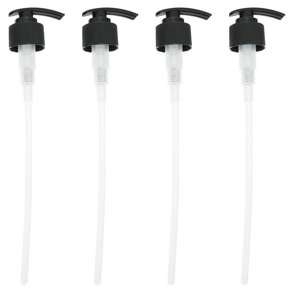 OUNONA 4-Pack Black Replacement Pump for Thick Soap, Lotion, and Viscous Liquid Dispensers