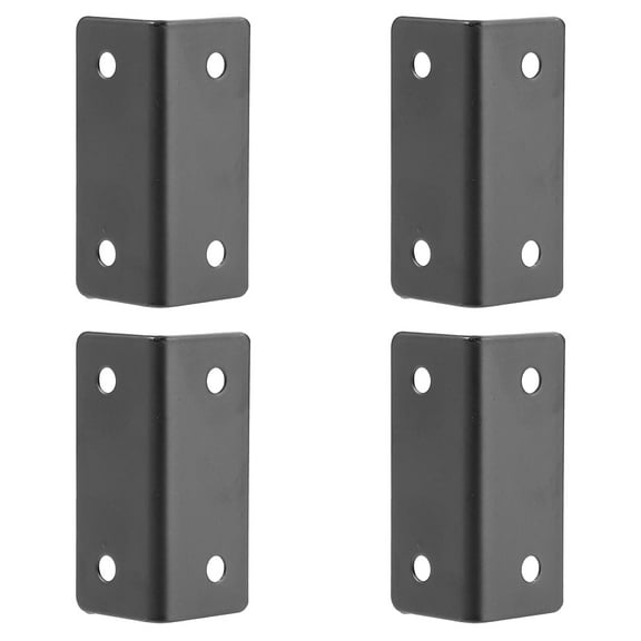 OUNONA Set of 4 Stainless Steel L-Shaped Corner Braces, 90 Degree Metal Right Angle Brackets for Strong Support and Fixing