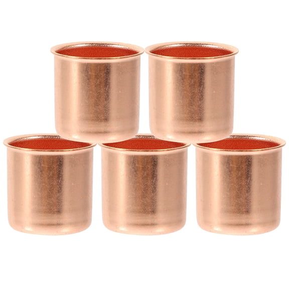 OUNONA 5Pcs Electroplate Rose Gold Tea Light Candle Holders for Dining Table