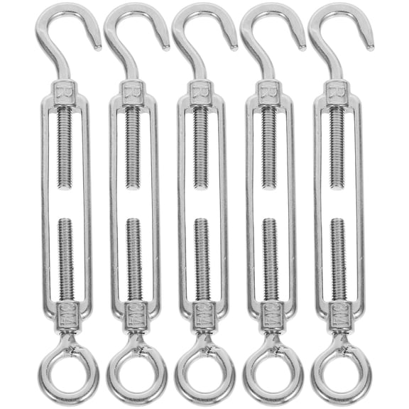 OUNONA 5-Pack Stainless Steel Wire Tension Turnbuckles, Plated with Precision Casting Finish for Heavy Duty Use