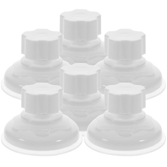 OUNONA Set of 6 Bird Window Perch Cups with Turtle Platform and Perch Knob for Birds