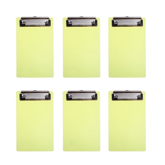 OUNONA Set of 6 Clear Clipboards with Calibration Marks and Logo Clip, Ideal for Precise Measurements and Writing Support