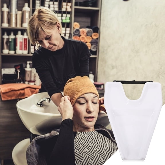 OUNONA Plastic Shampoo Basin Tray for Hair Washing at Home - , Lightweight Hair Washing Set 1 Piece