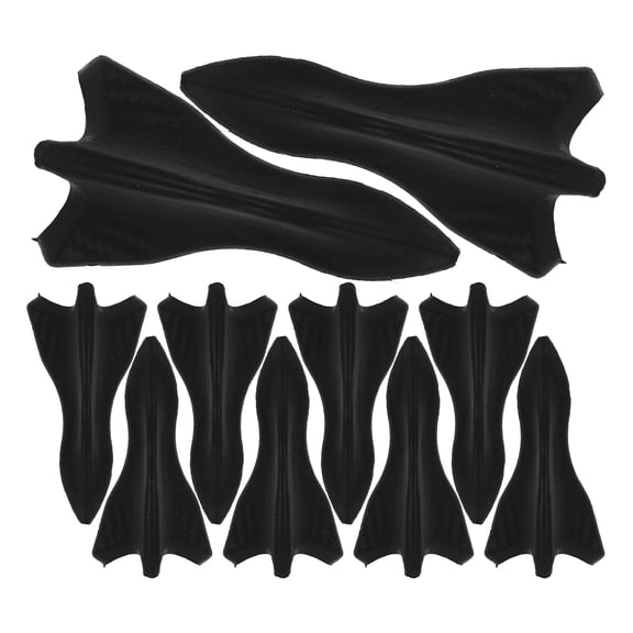 Tineasur 10Pcs ABS Fin Car Roof Decor Easy Install Unique Exterior Car Ornament