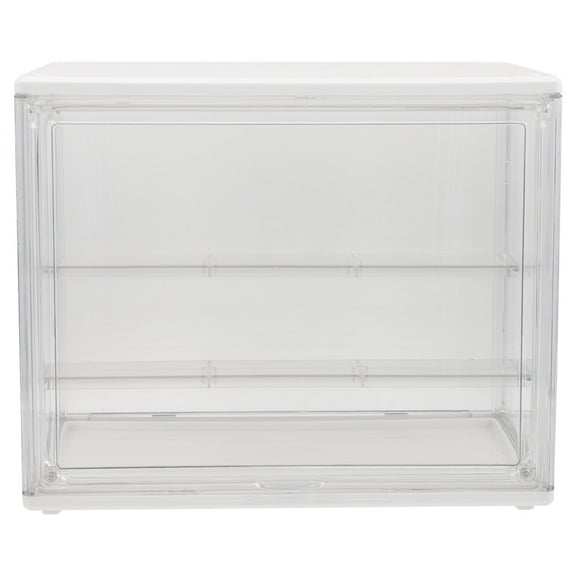 OUNONA Shelves Organizer Book Box Handmade Model Holder White Storage Bin