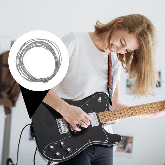 OUNONA Shielded Hook Up Wire Single Conductor Silver Guitar Electronics Wire 1Pcs