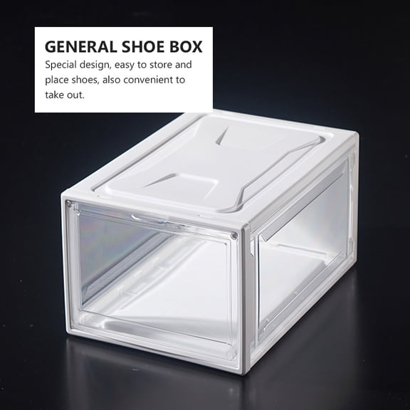 OUNONA  Shoe Storage Container Sneaker Shoes Containers Stacker White