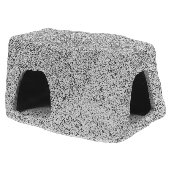 OUNONA Shrimp House Cichlid Escape Tank Table Rattan Fish Nest Decoration Breeding Animal Dark Grey