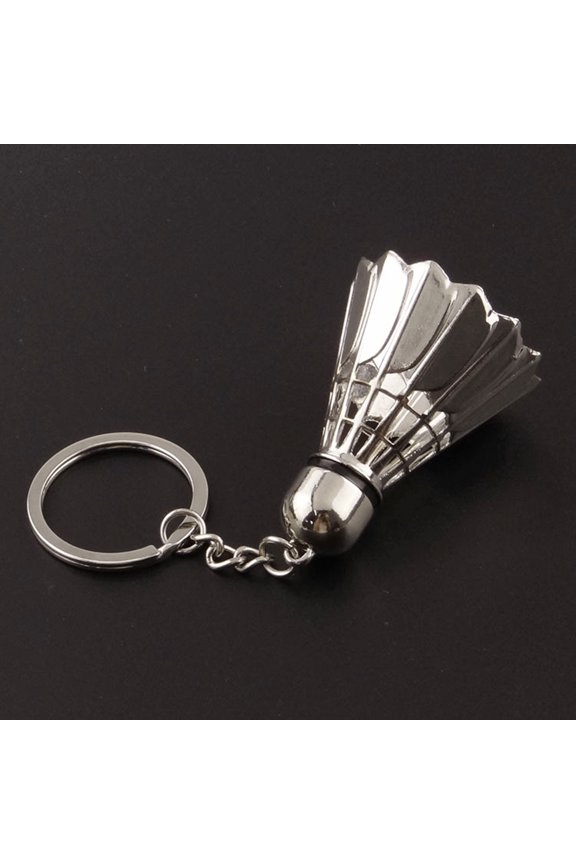 Shuttlecock Sport Keychain Metal Keyring Decoration