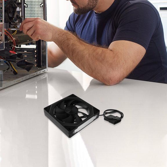 OUNONA Silent Rgb Pc Case Fan for Desktop Quiet Operation and Adjustable Airflow