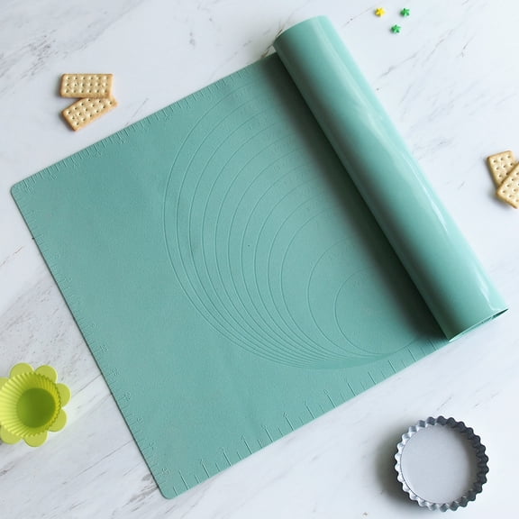 OUNONA Silicon Pastry Mat for Baking Savers Work 60*40CM Green