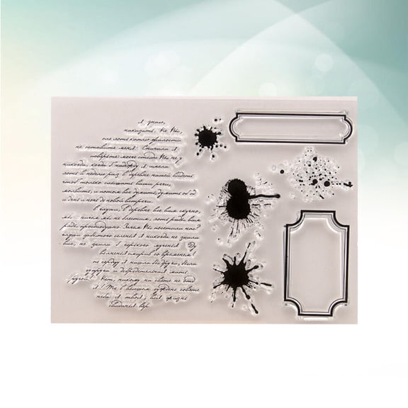 OUNONA Silicone Clear Stamps for DIY Use Black Durable Design for Envelopes Cards Letters Size 4 x 6 Inches