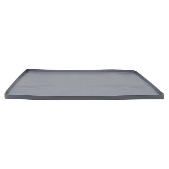 OUNONA Silicone Dishwasher Leak Proof Tray Grey with Raised Edge for Drip Catcher and Floor Protector