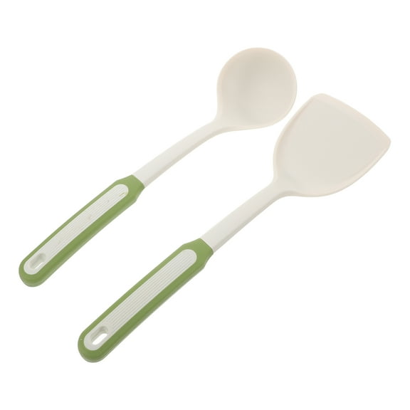 OUNONA 1 Set Silicone Ladle and Spatula for Cooking High Temperature Resistant Kitchen Utensils for Stirring Serving and Baking