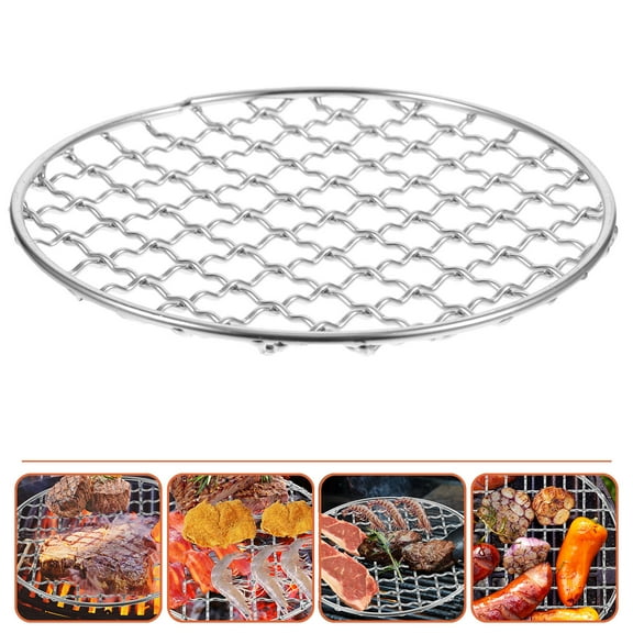 OUNONA Silver Bbq Grill Mesh Made of Durable Stainless Steel for Home and Outdoor Barbecue