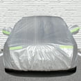 thumbnail image 1 of OUNONA Silver PEVA Car Cover with UV and Weather Resistance for Comprehensive Protection Reflective Strips, 1 of 8
