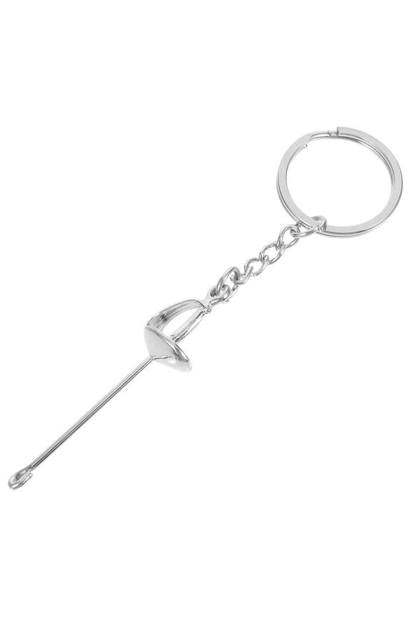 Metal Keychain with Portable Fencing Design, Hanging Key for Bags, Backpacks, and Everyday Use