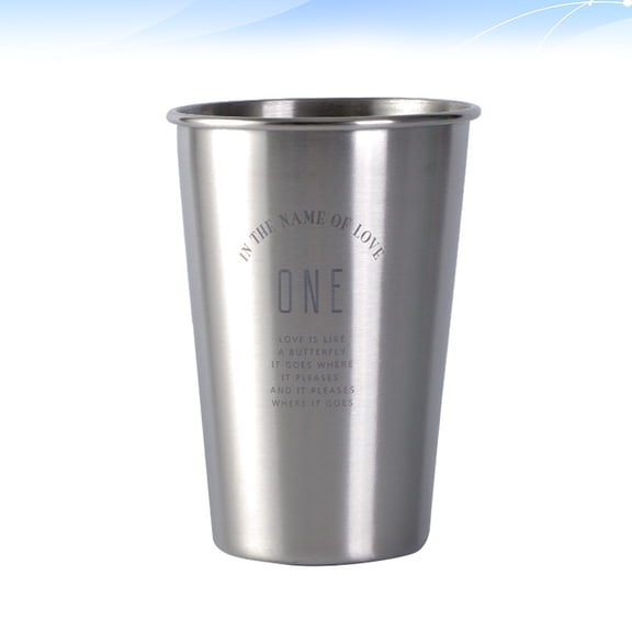 OUNONA 1Pc Premium Stainless Steel Drinking Cup for Water Juice Coffee and Soda