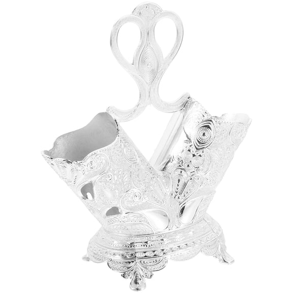 OUNONA Zinc Alloy Silverware Holder Utensil Organizer for Kitchen Countertop, and Stylish, 1 Piece