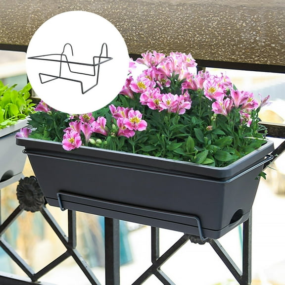 BALAHAPY Indoor Flowerpot Rack Plastic Coated 1Pack 16.5x7.9in