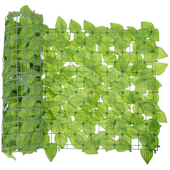 IFANLANDOR Artificial Hedge Fence Leaf Shape 1 Set 39x20in For Shopping Mall Decoration