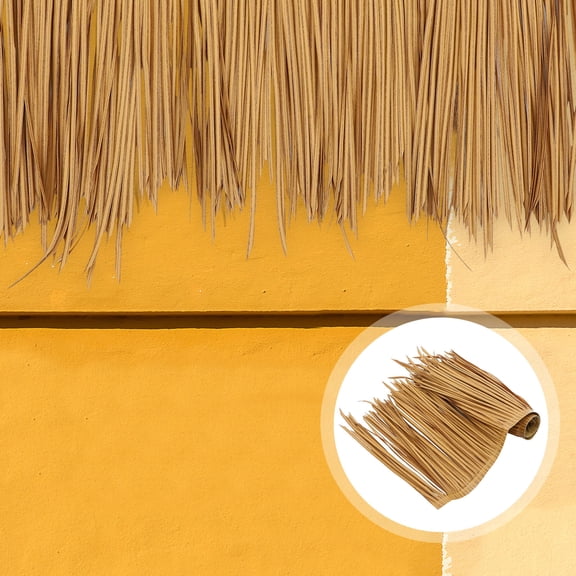 NUOLUX Simulation Straw Roof Khaki Artificial Thatch Roofing for Outdoor Garden Decoration