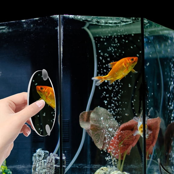 OUNONA Single Side Acrylic Betta Mirror with Suction Cup for Fish Tank Decorative Use