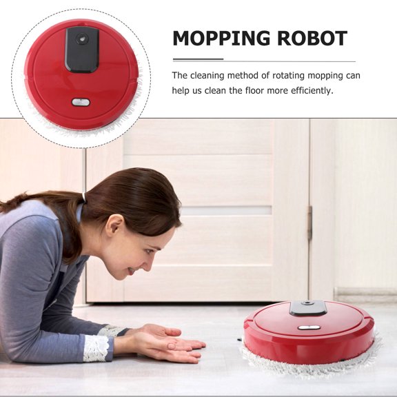 OUNONA Sky Blue Intelligent Mopping Sweeper for Home with Low Noise and Humidifying Function