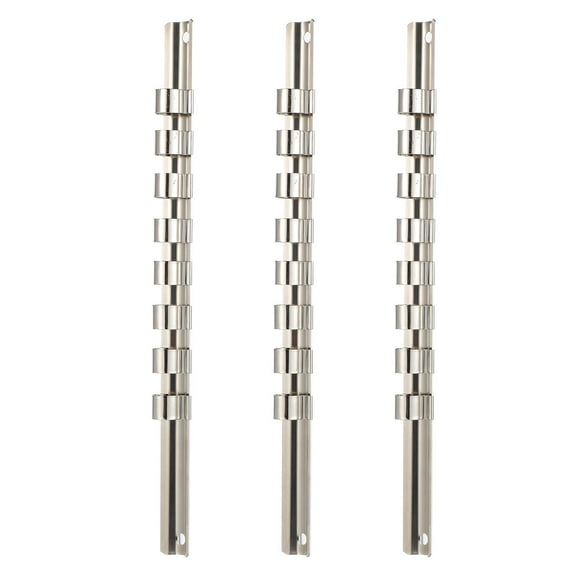 OUNONA  Sleeves Inserting Holder Socket Organizers for Toolboxes Silver