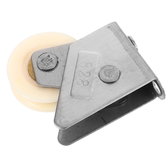 OUNONA Adjustable Sliding Door Pulley Wheel Replacement Roller with Track Guide for Smooth Window and Door